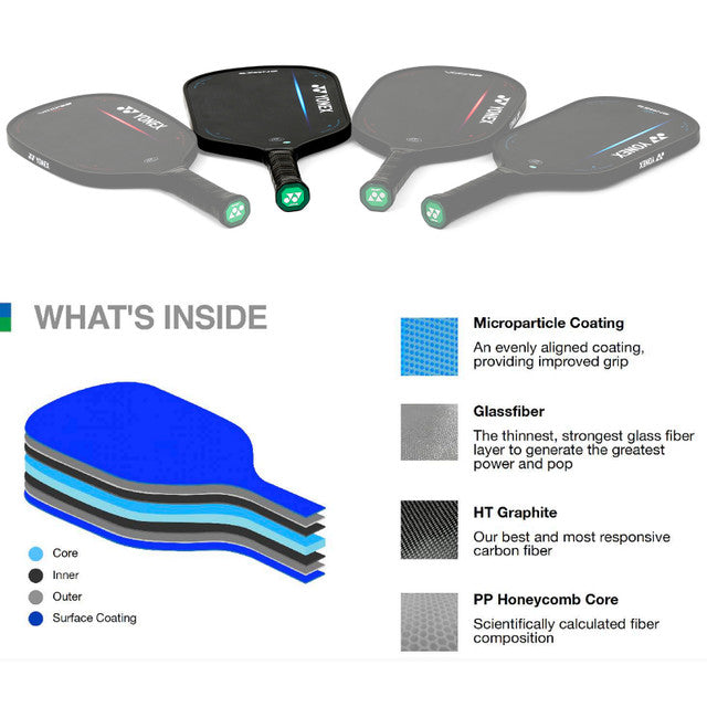 YONEX Vcore Midweight Black G2 Pickleball Paddle